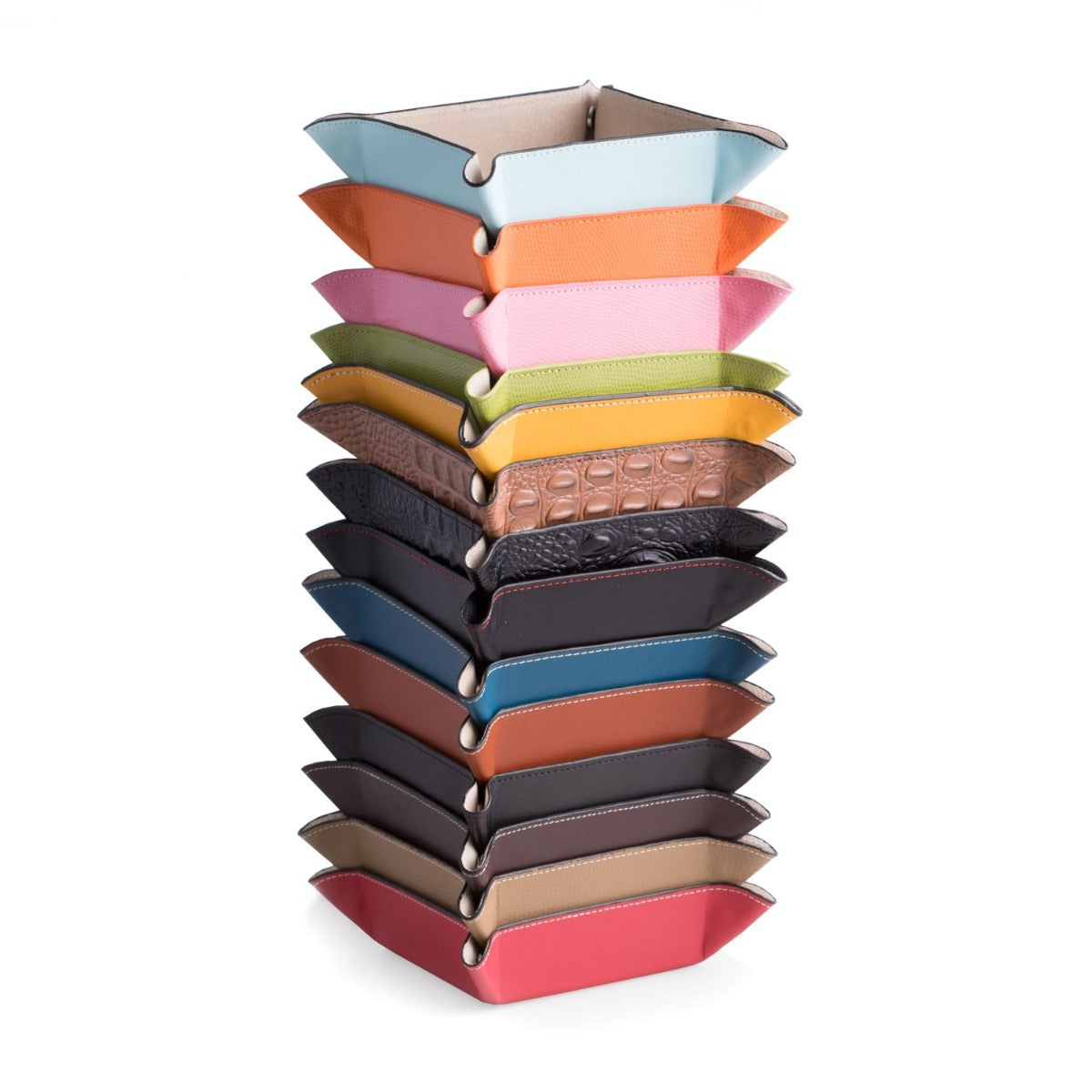 Violet leather snap valet