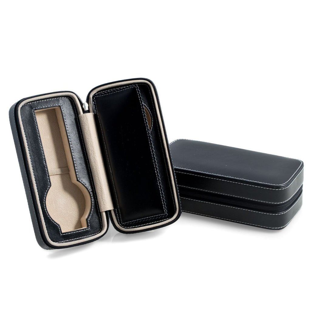 Davidson Leather Double Watch Travel Case