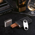 Harrison Black Leather Cigar Case