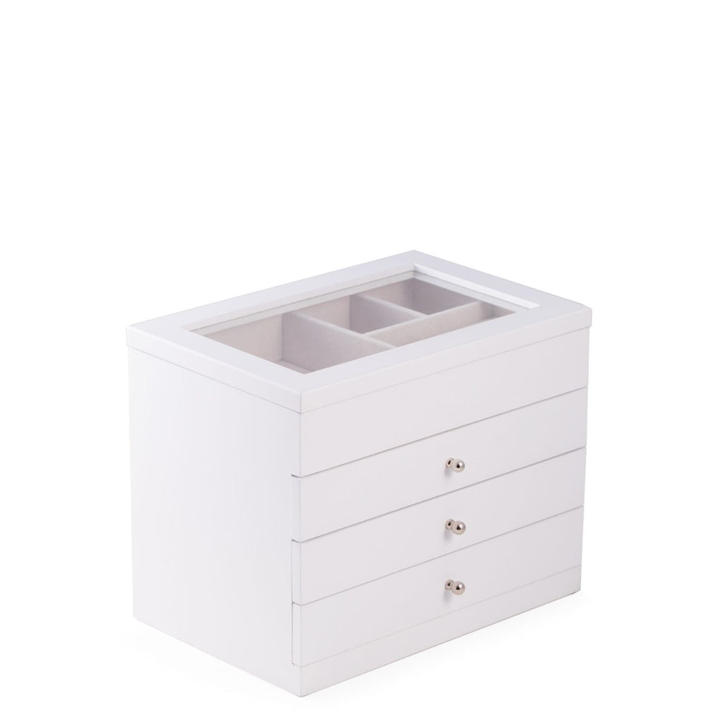 Kelly Multi-Level Jewelry Box, White