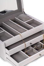 Leighton White Lacquer Jewelry Chest