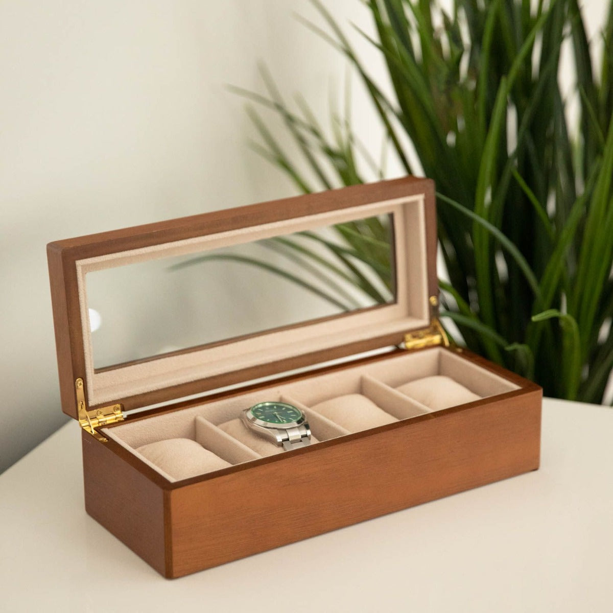 Theo Four Watch Box, Brown