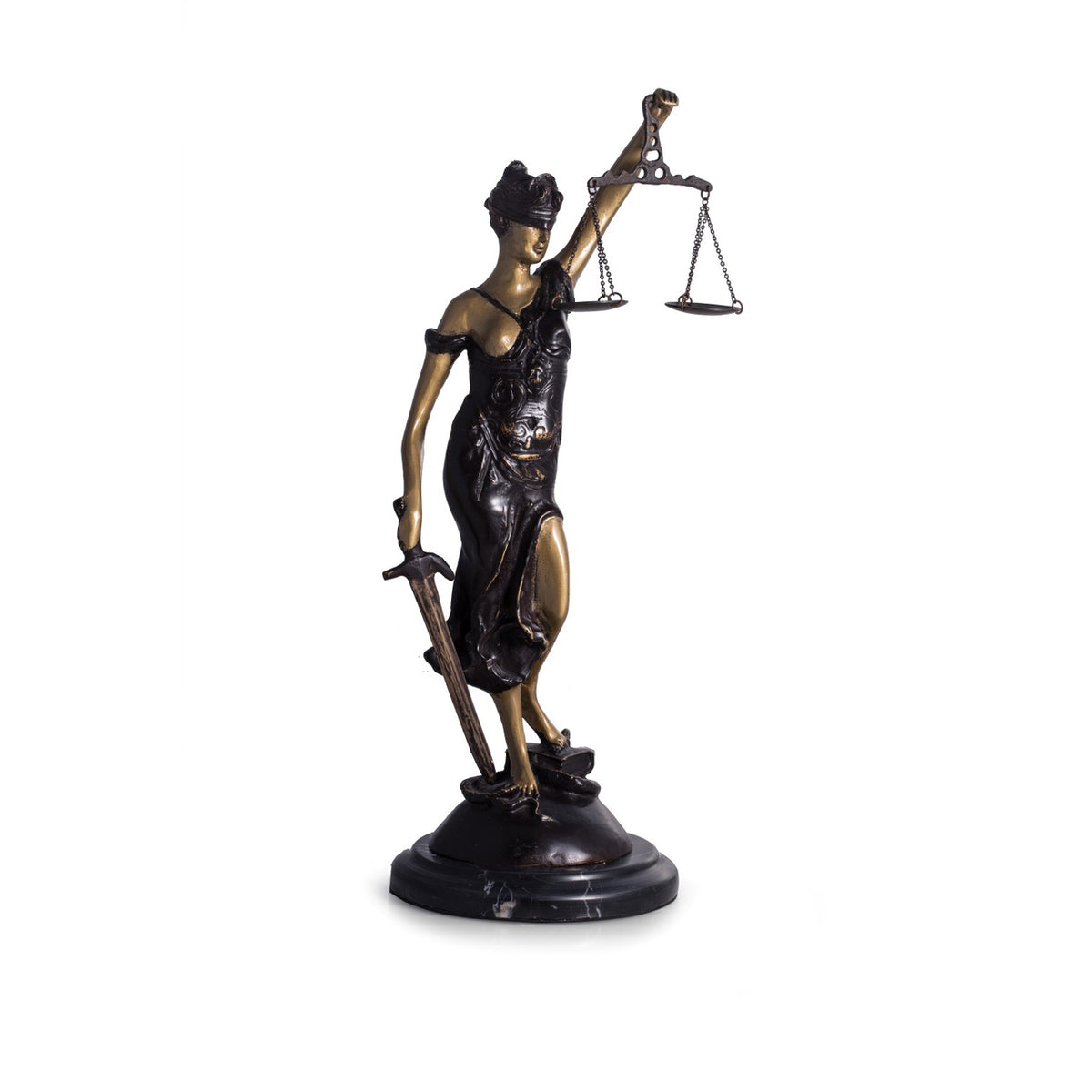 Themis Sculpture Marble Base