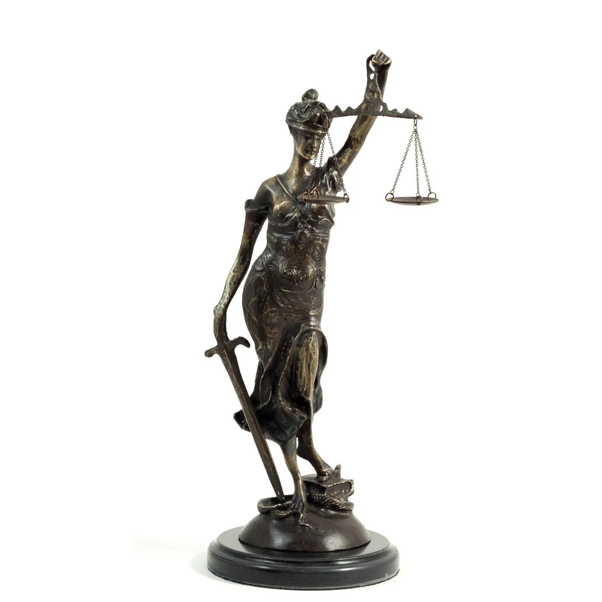 Themis Sculpture Marble Base