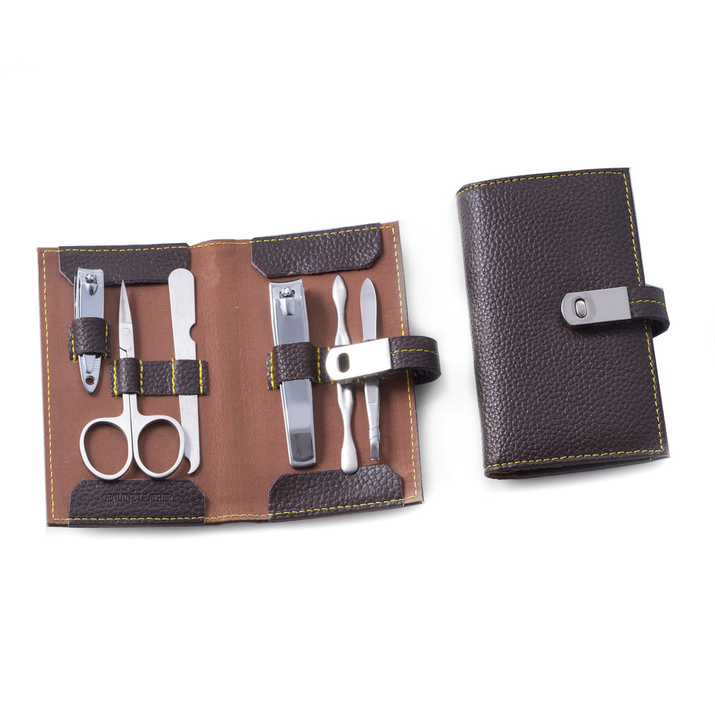 James Leather Manicure Set