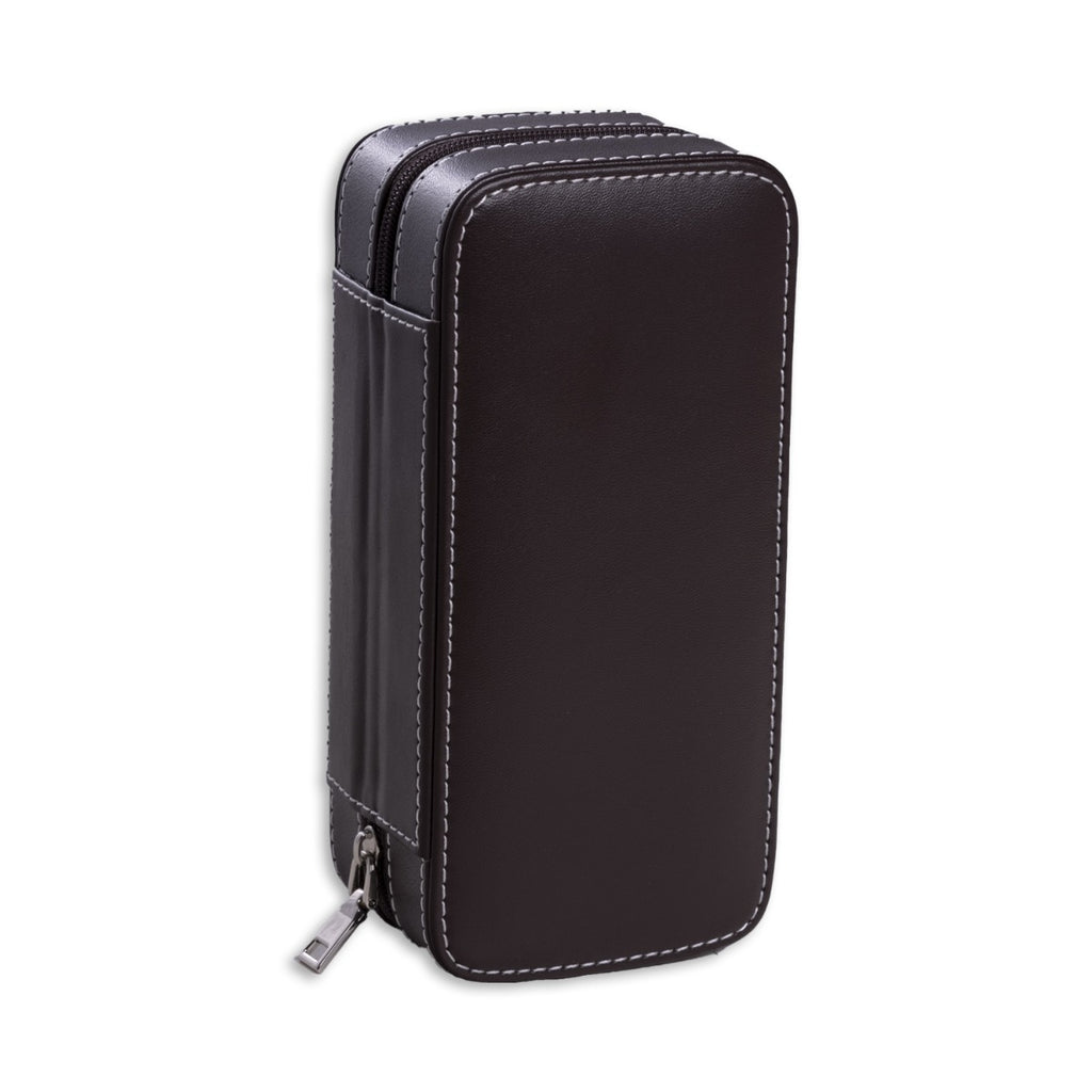 Davidson Leather Double Watch Travel Case