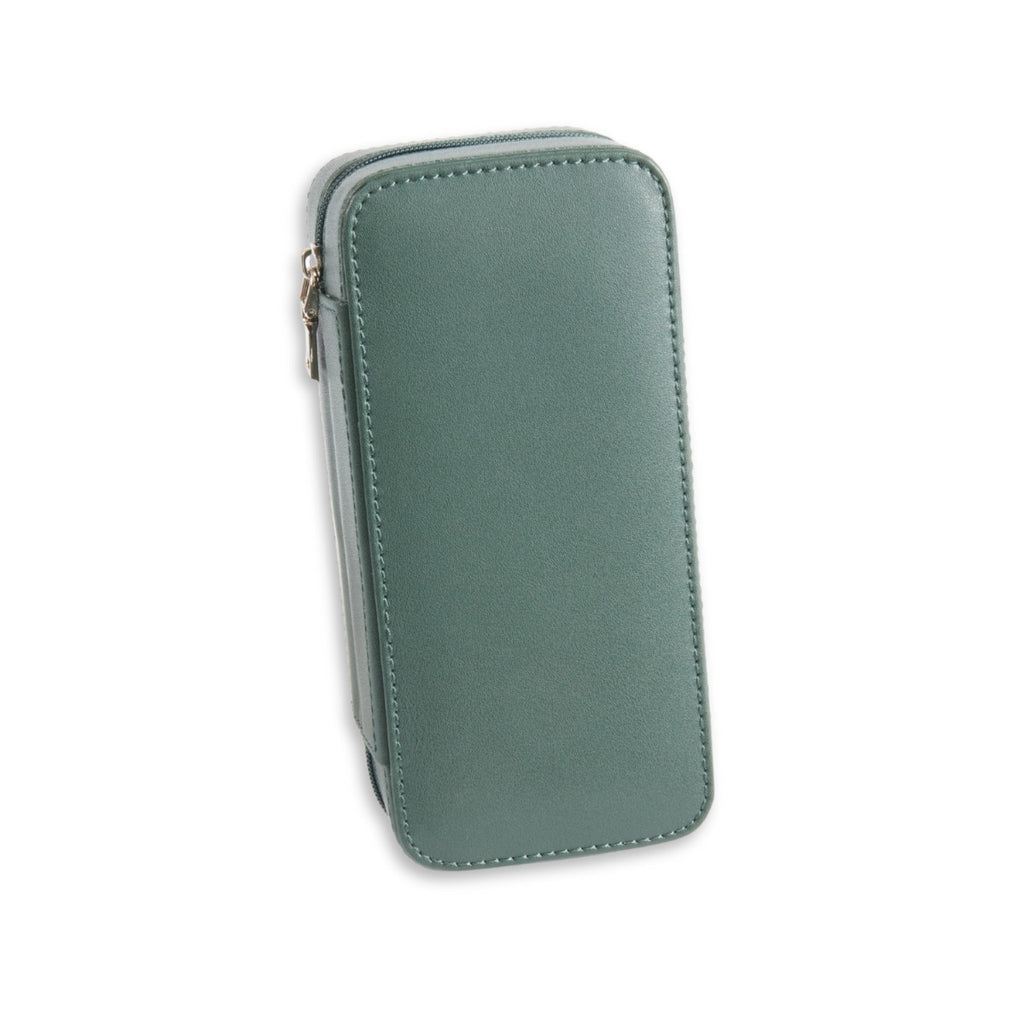 Davidson Leather Double Watch Travel Case in Hunter Green