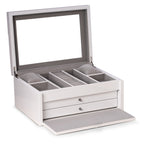 Leighton White Lacquer Jewelry Chest