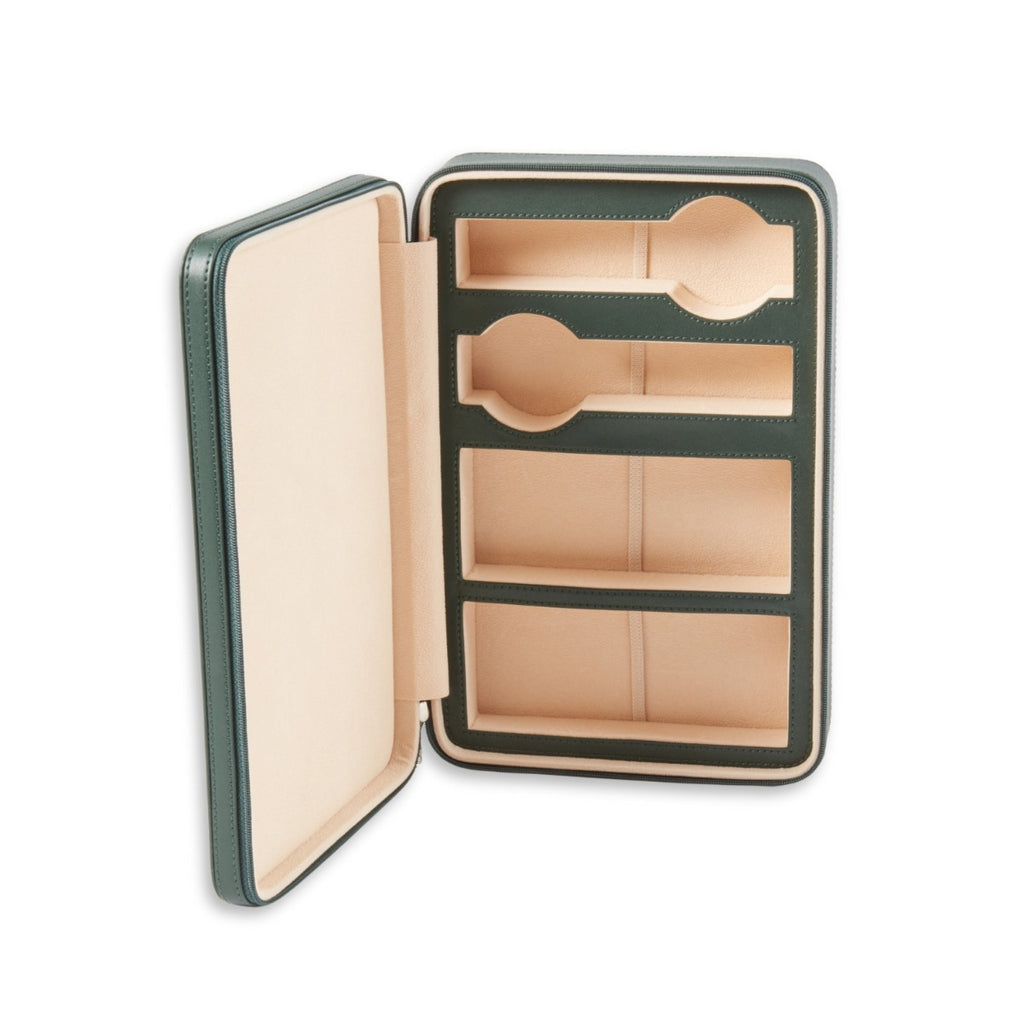 Francis Watch and Sunglass Travel Case in Hunter Green