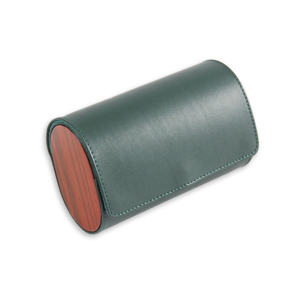 Radford Two Watch Case in Hunter Green Leather