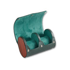 Radford Two Watch Case in Hunter Green Leather