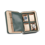 Drake Leather Four Watch and Accessory Travel Watch Case in Hunter Green