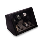 Louis Ash Wood High Laqcuer Four Watch Winder and Storage Case