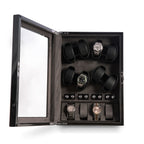 Louis Ash Wood High Laqcuer Eight Watch Winder and Storage Case