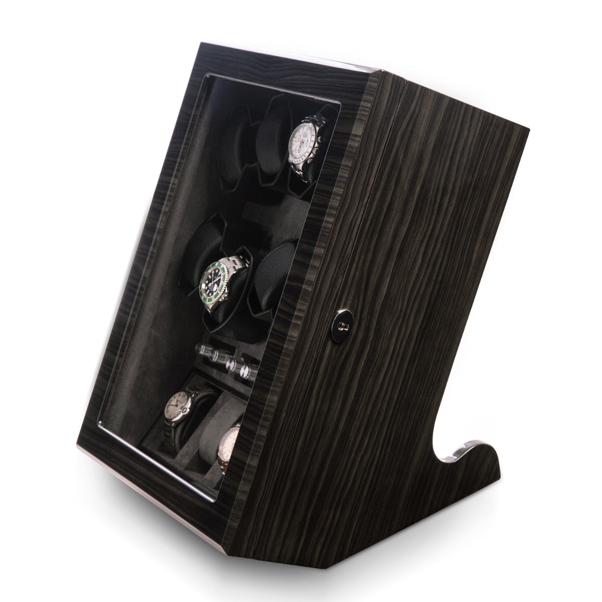 Louis Ash Wood High Laqcuer Eight Watch Winder and Storage Case