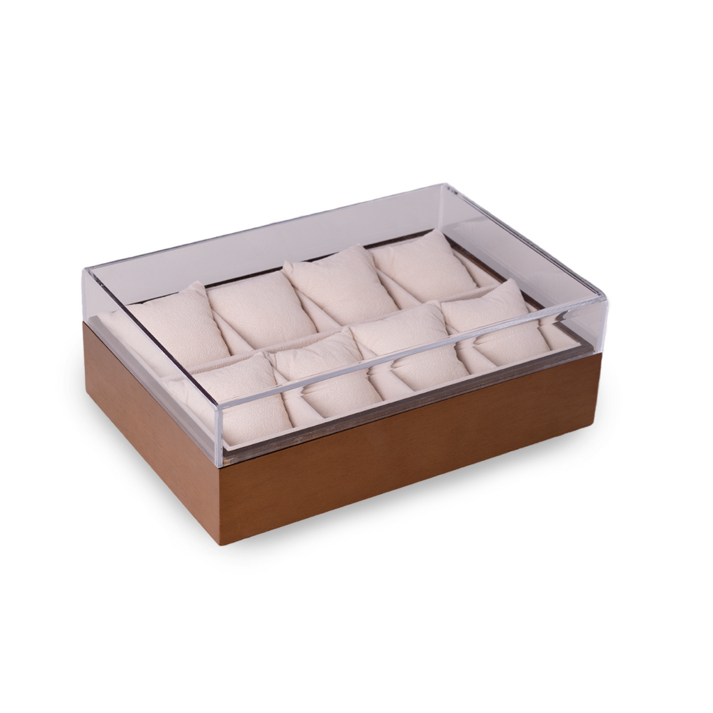 Esme Eight Watch Box, Brown