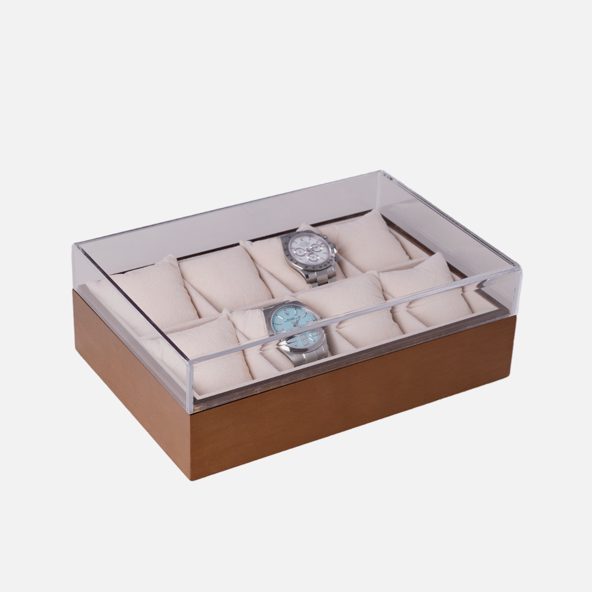 Esme Eight Watch Box, Brown