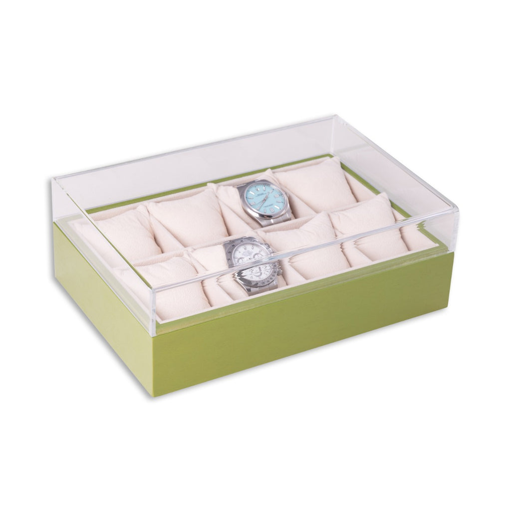 Esme Eight Watch Box, Lime