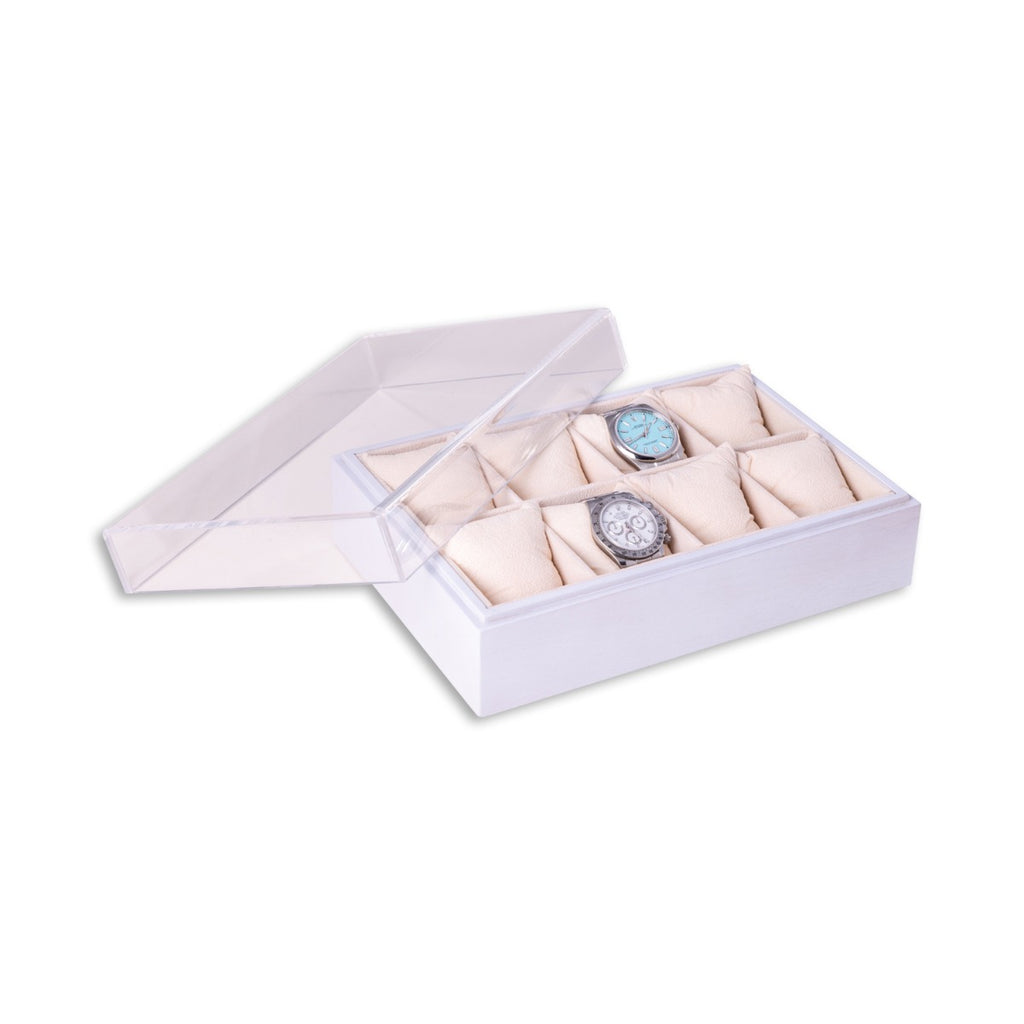 Esme Eight Watch Box, White