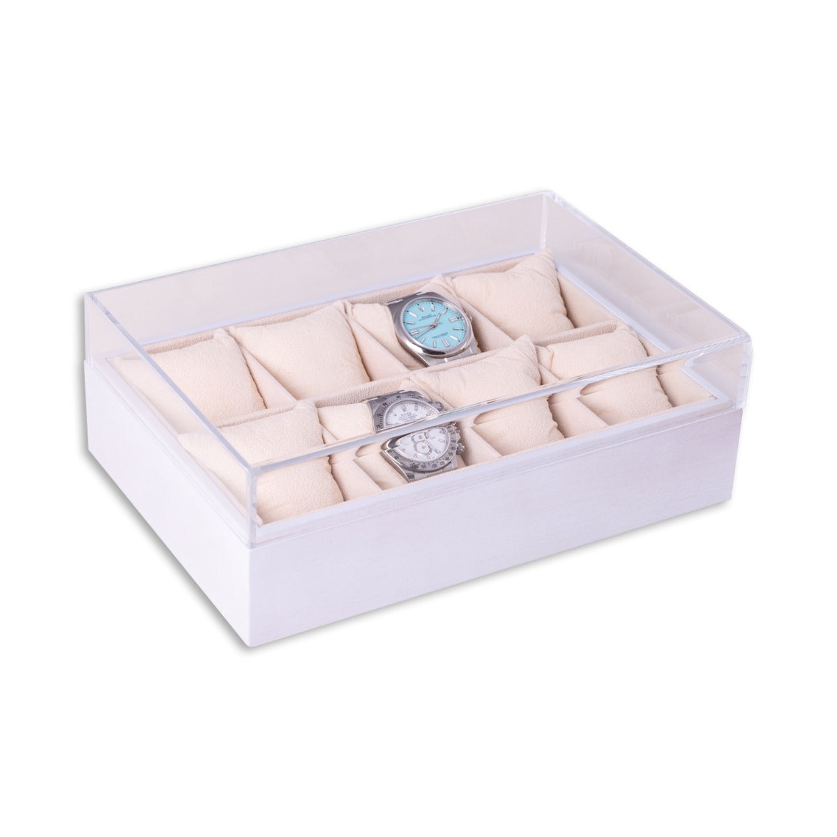 Esme Eight Watch Box, White