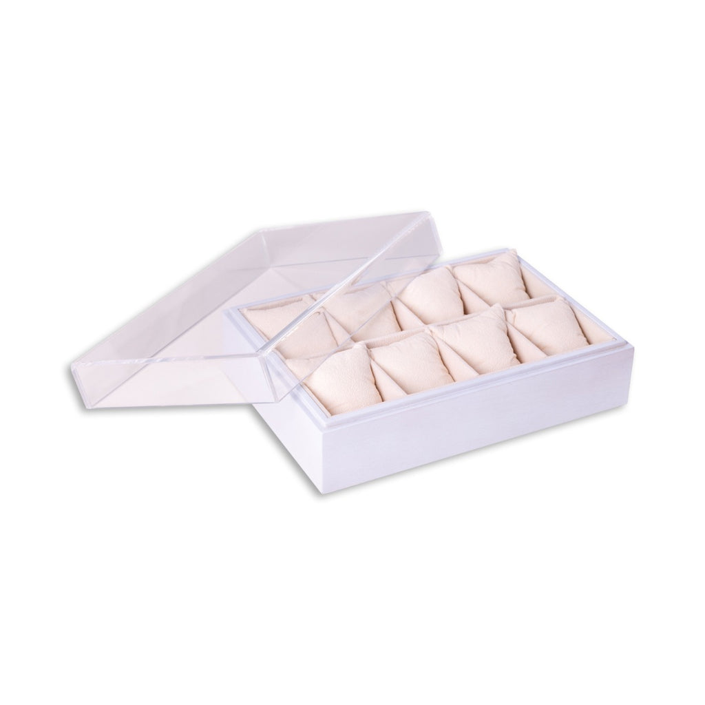 Esme Eight Watch Box, White