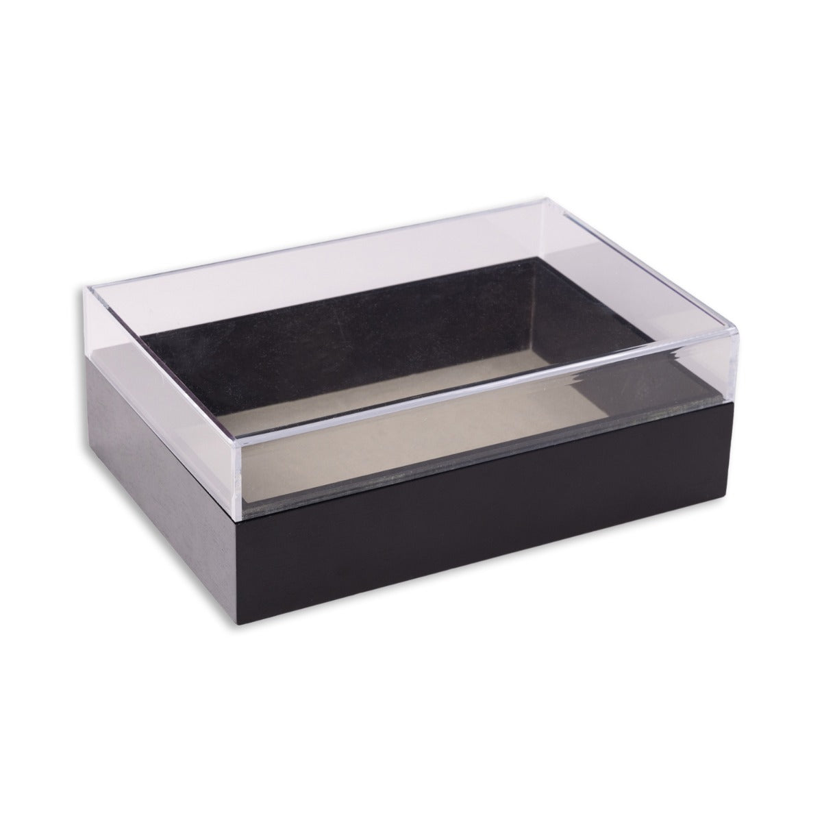 Arno Valet Box with Acrylic Lid, Black