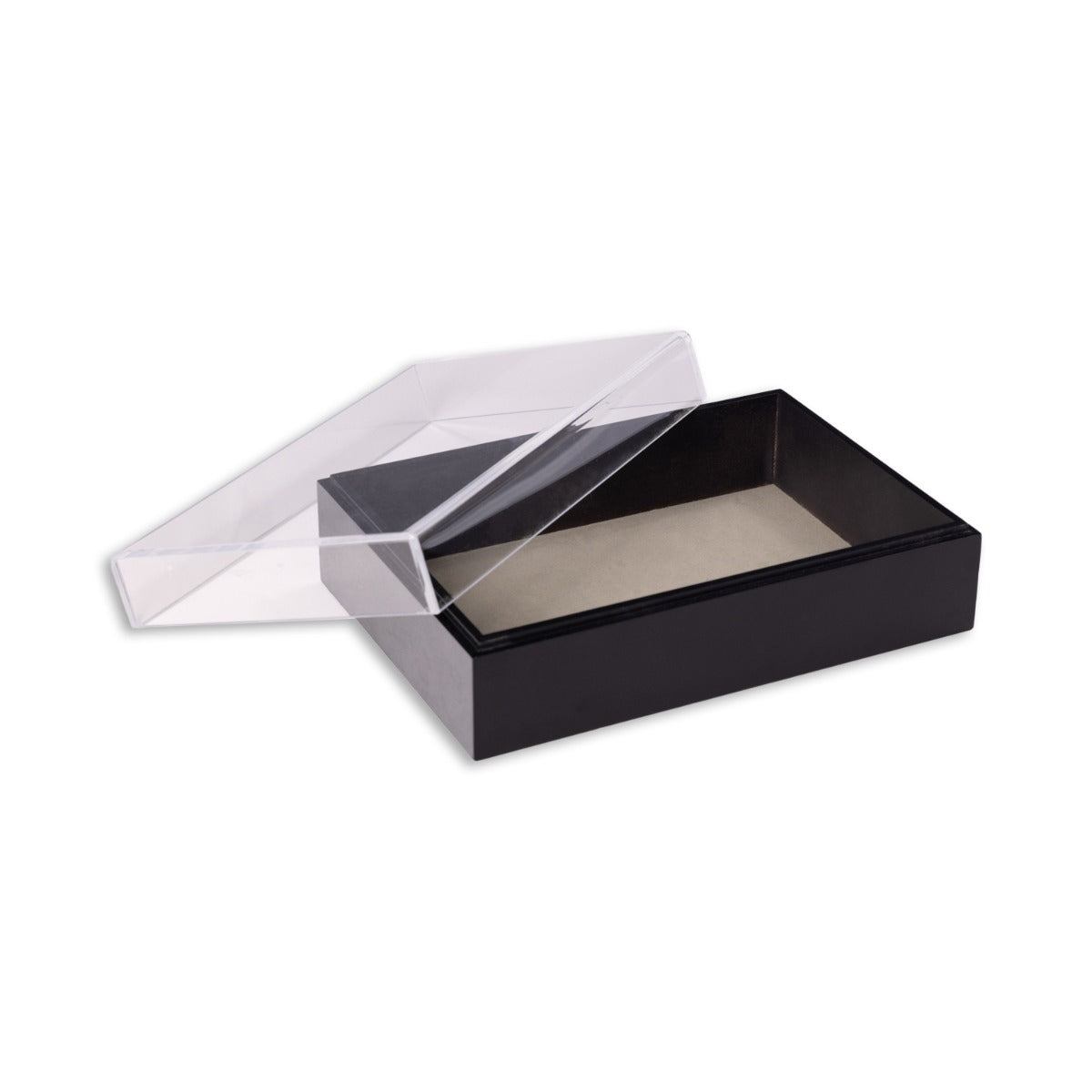 Arno Valet Box with Acrylic Lid, Black