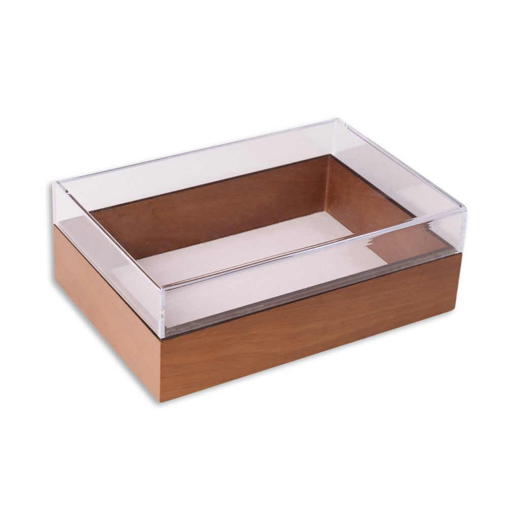 Arno Valet Box with Acrylic Lid, Brown