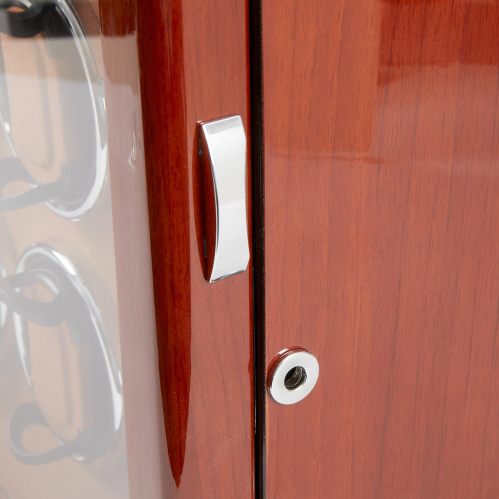 Monty Six Watch Winder and Four watch Storage Burlwood Finish