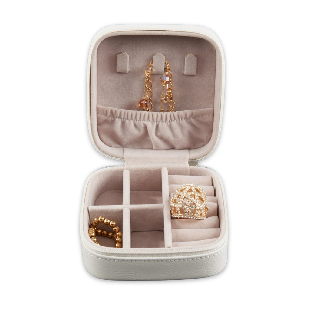 Ava Jewelry Case, White