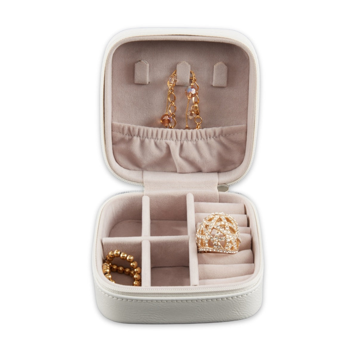 Ava Jewelry Case, White
