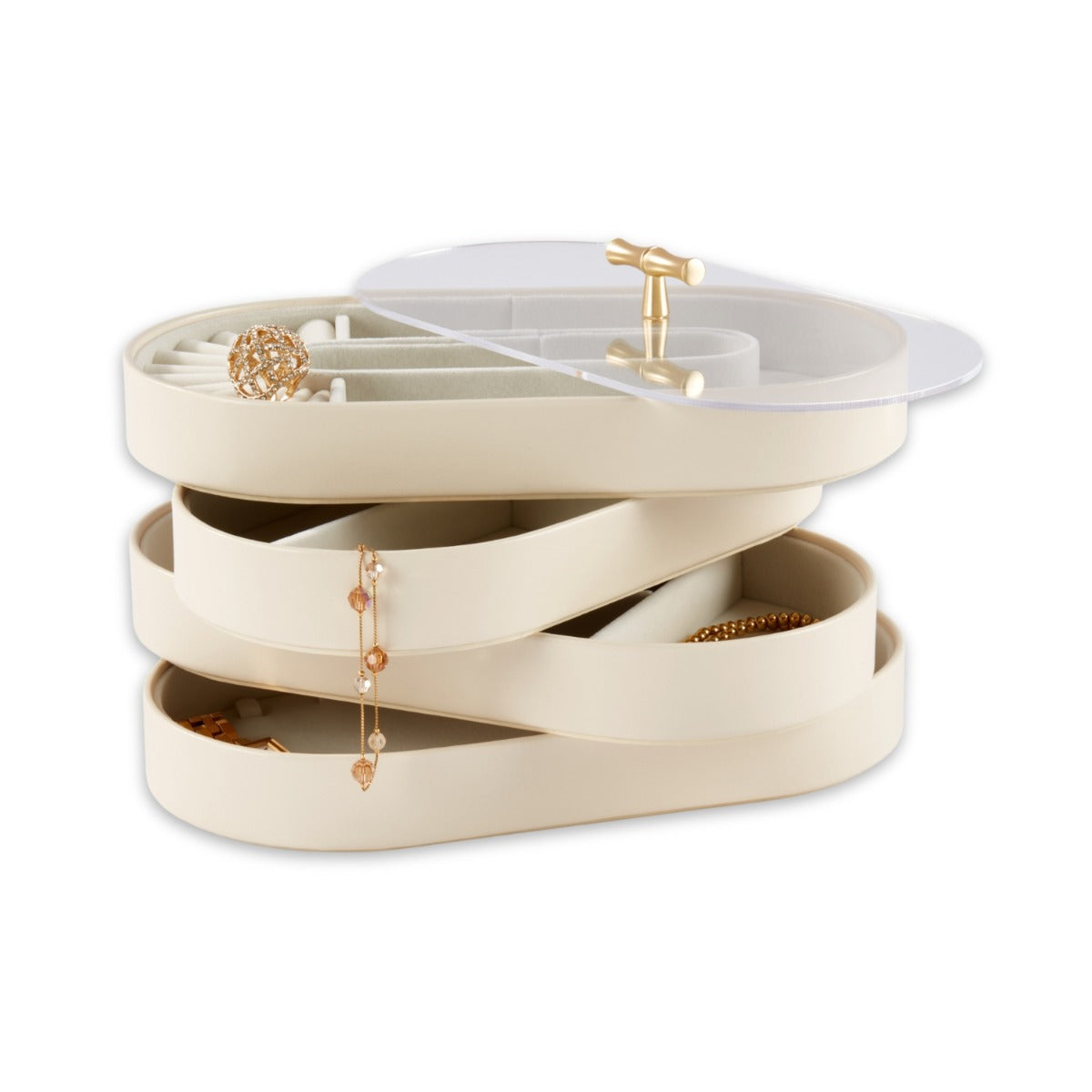 Lily Jewelry Tray, Cream