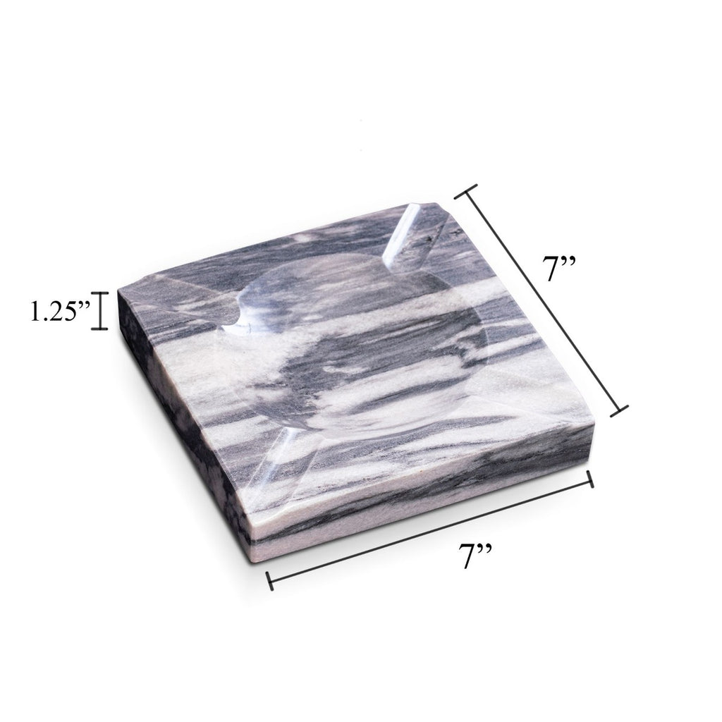 Marble Four Cigar Ashtray, Gray