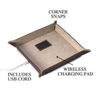 Desi Leather Valet with Wireless Charger