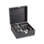 Boulevardier Set with Two Whiskey Glasses, 12 whiskey Stones, Cigar Torch, Ashtray and Cutter