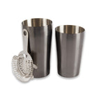 Boston Shaker in Gun Metal with Strainer