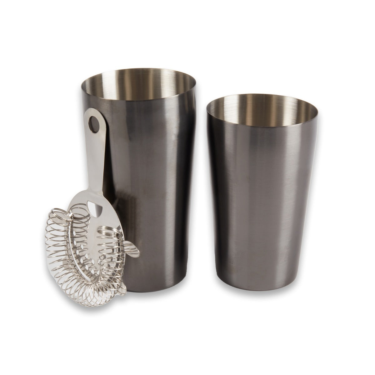 Boston Shaker in Gun Metal with Strainer