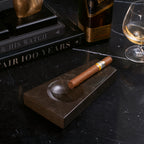 Marble Single Cigar Ashtray, Brown