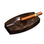 Marble Double Cigar Ashtray, Brown