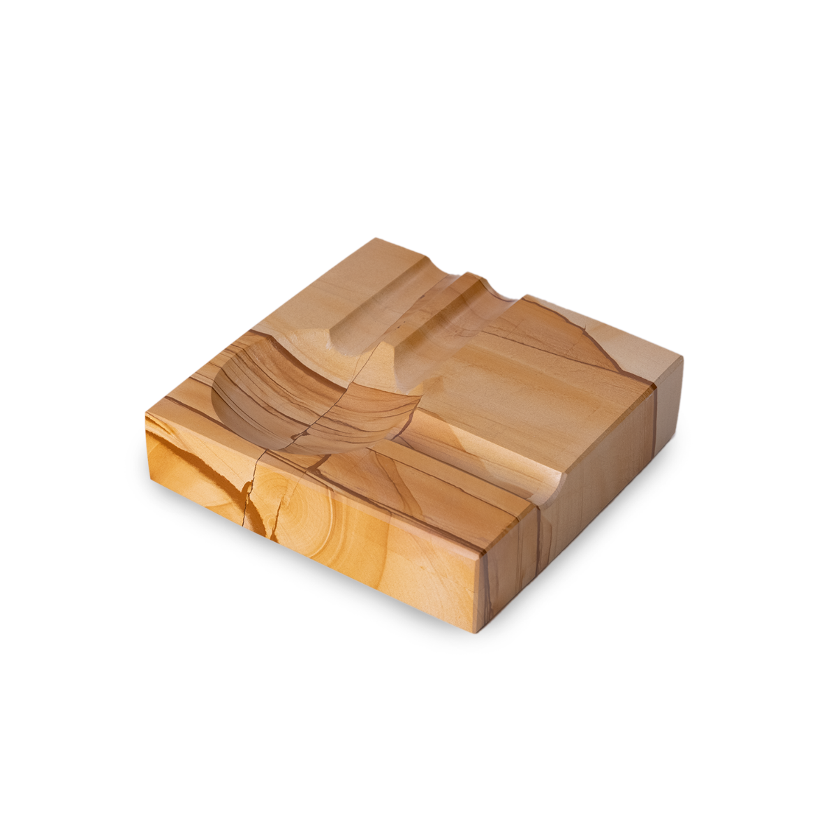 Dylan Two Cigar Marble Ashtray, Natural