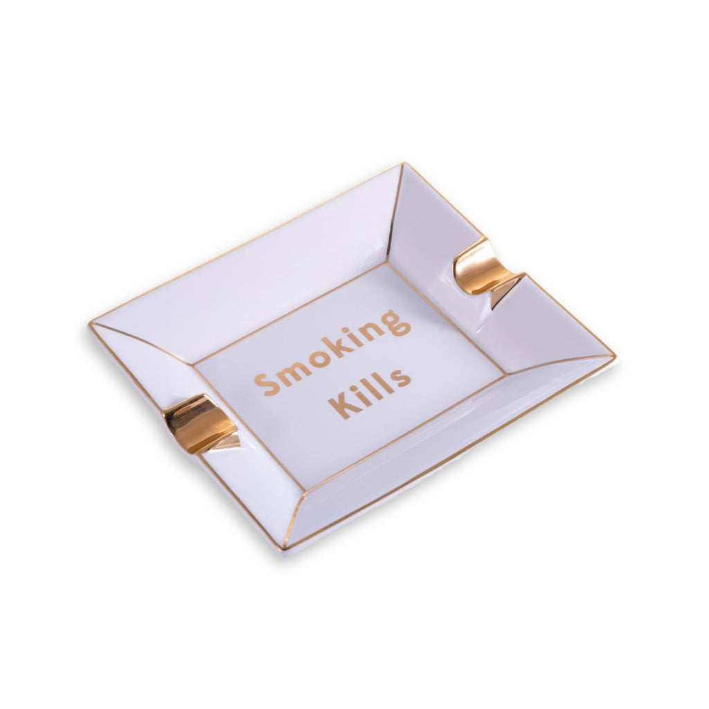 Smoking Kills Porcelain Ashtray Catchall