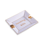 Smoking Kills Porcelain Ashtray Catchall