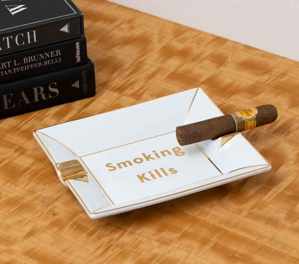 Smoking Kills Porcelain Ashtray Catchall