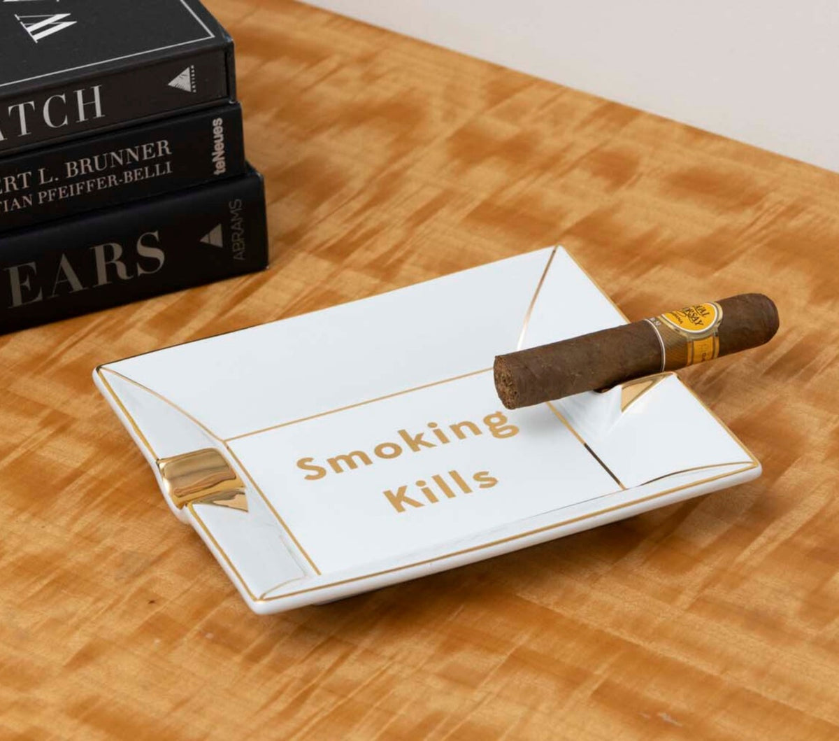 Smoking Kills Porcelain Ashtray Catchall