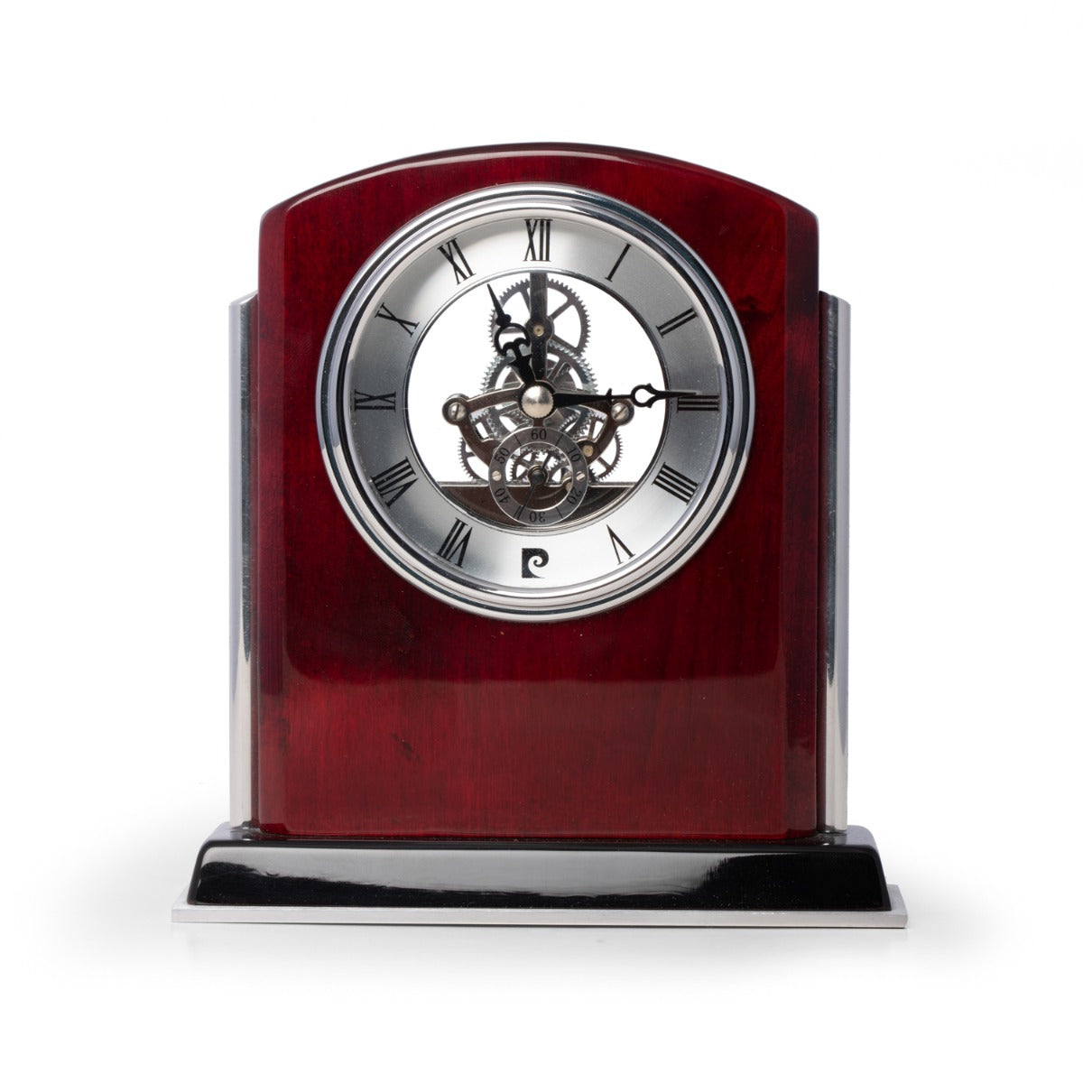 Chelsea  Lacquered Mahogany Wood Skeleton Movement Clock