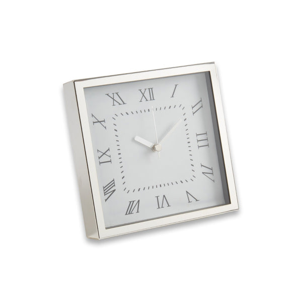 Serpa Silver Plated Modern Design Desk Clock