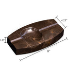 Marble Double Cigar Ashtray, Brown