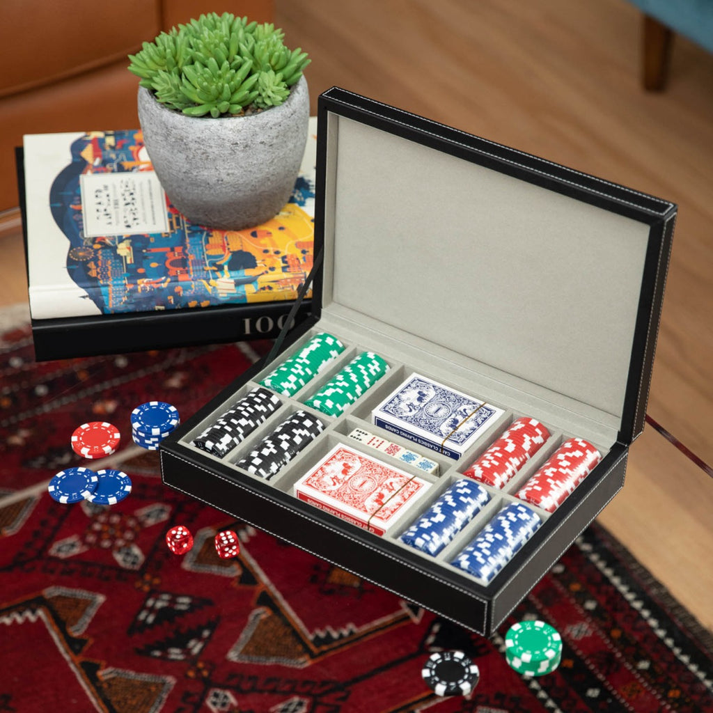 Mason 200 Chips leather Poker Set