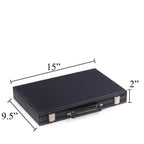 Logan Black Leatherette 15" Backgammon Set