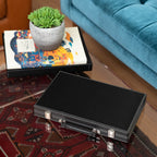 Logan Black Leatherette 15" Backgammon Set